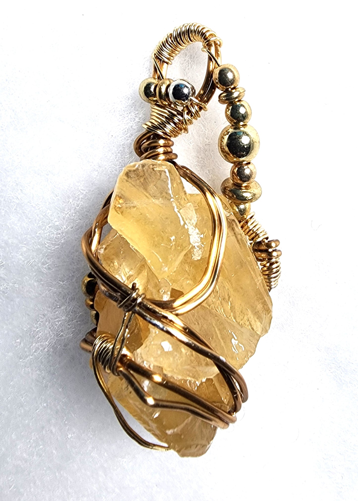 Honey Calcite Pendant